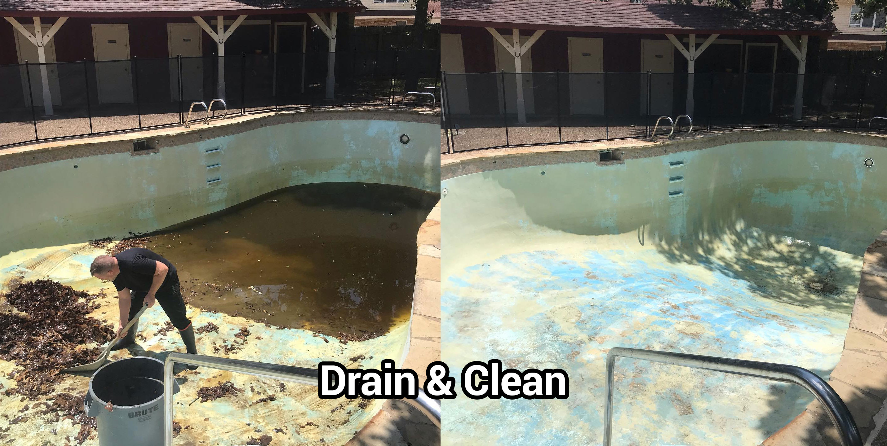 Pool Drain & Clean - Before and After with Acid Wash