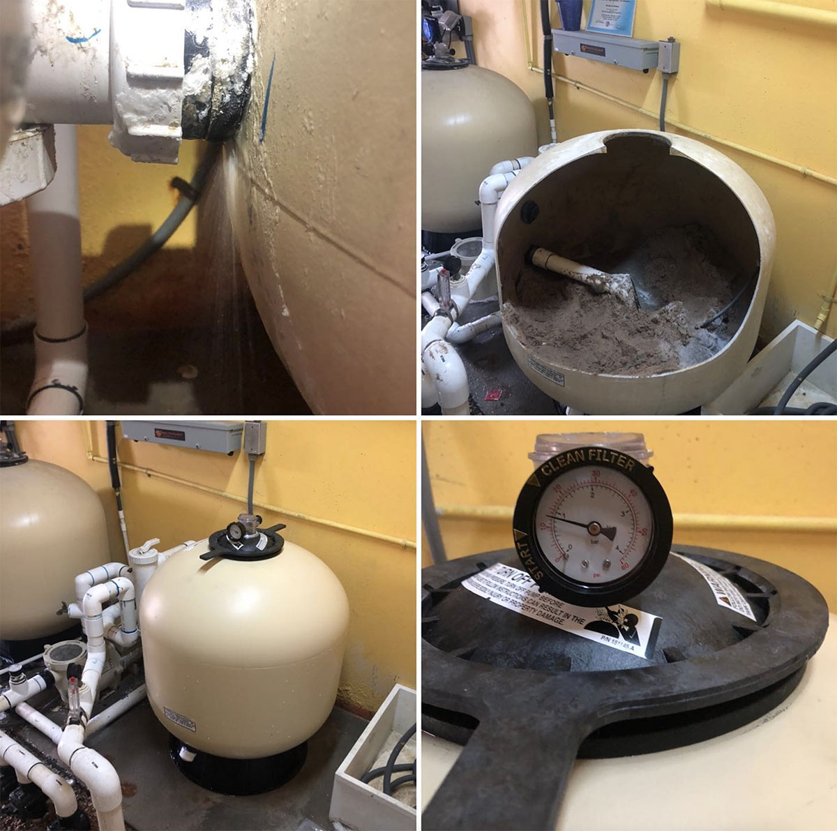 Pool sand filter repair